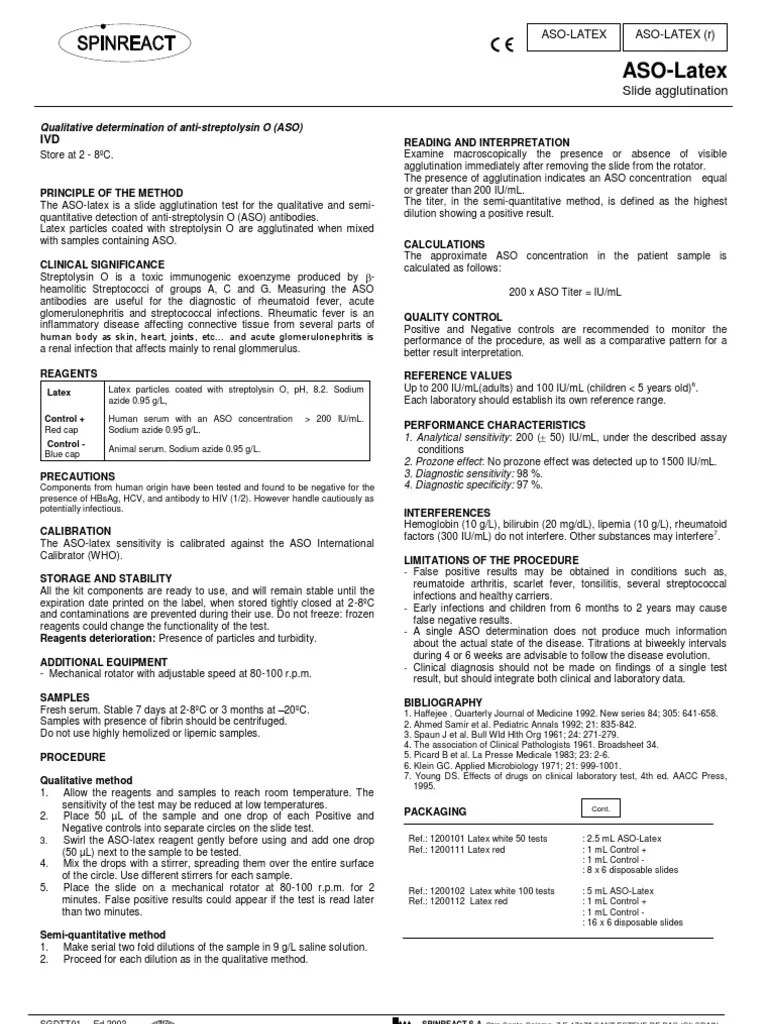 Aso Latex Spin React PDF Medical Specialties Clinical Medicine