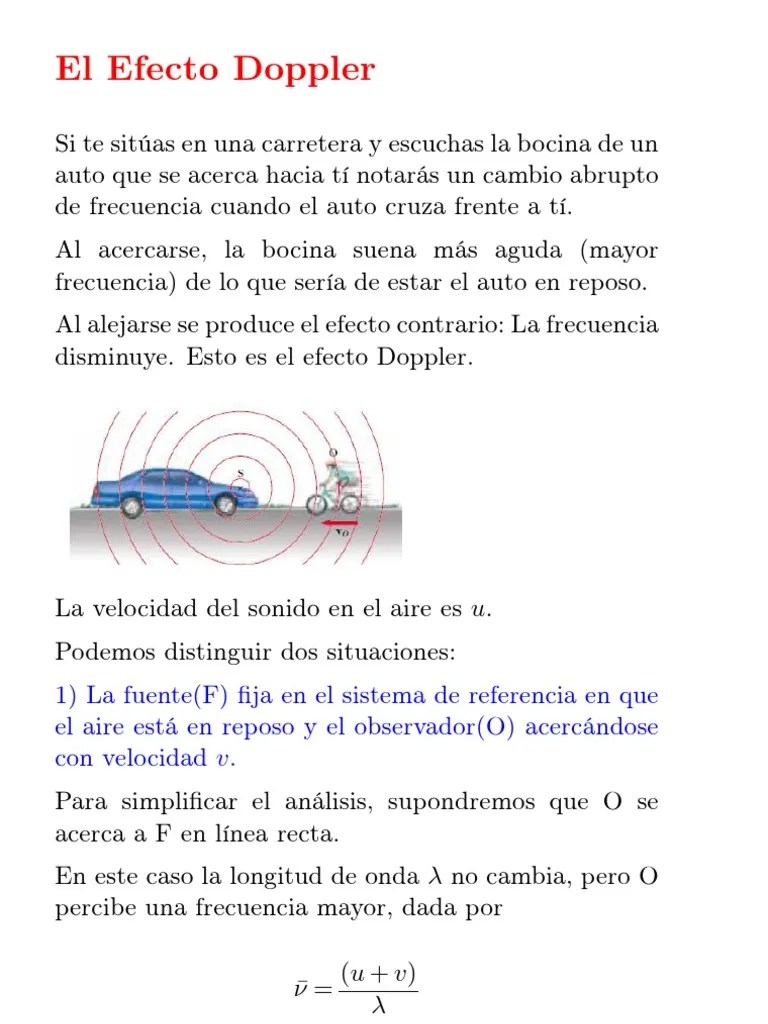 Doppler Efecto Doppler Frecuencia