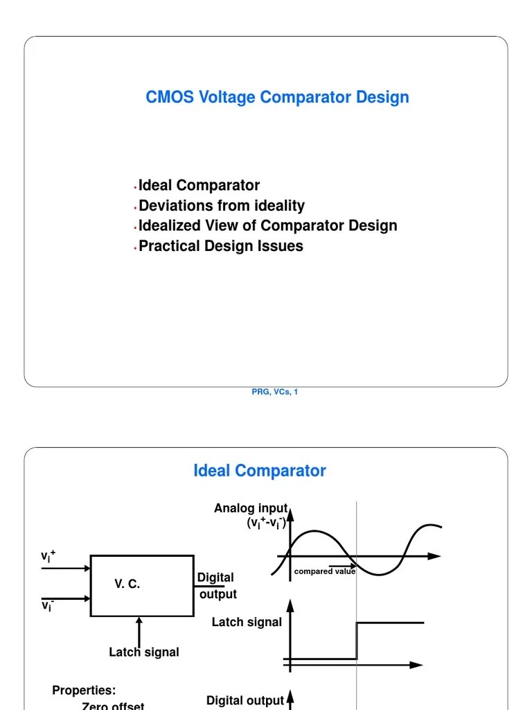 CMOS Comparators Cmos Mosfet