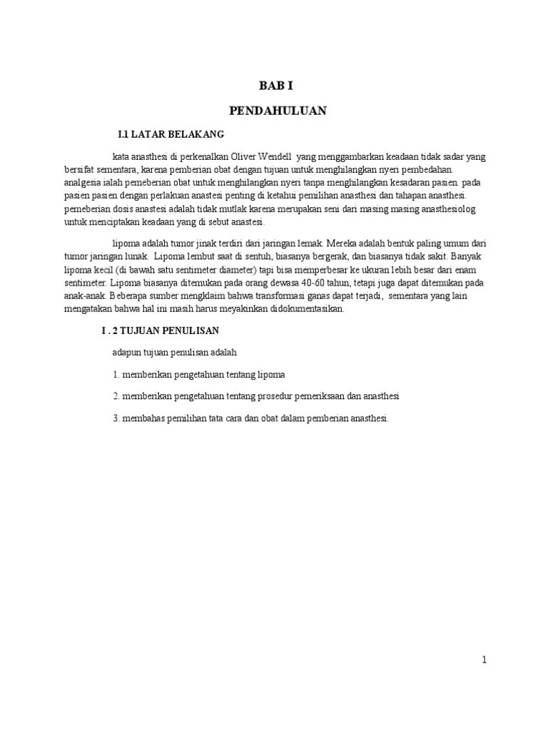 Lipoma Adalah Tumor Jinak Terdiri Dari Jaringan Lemak