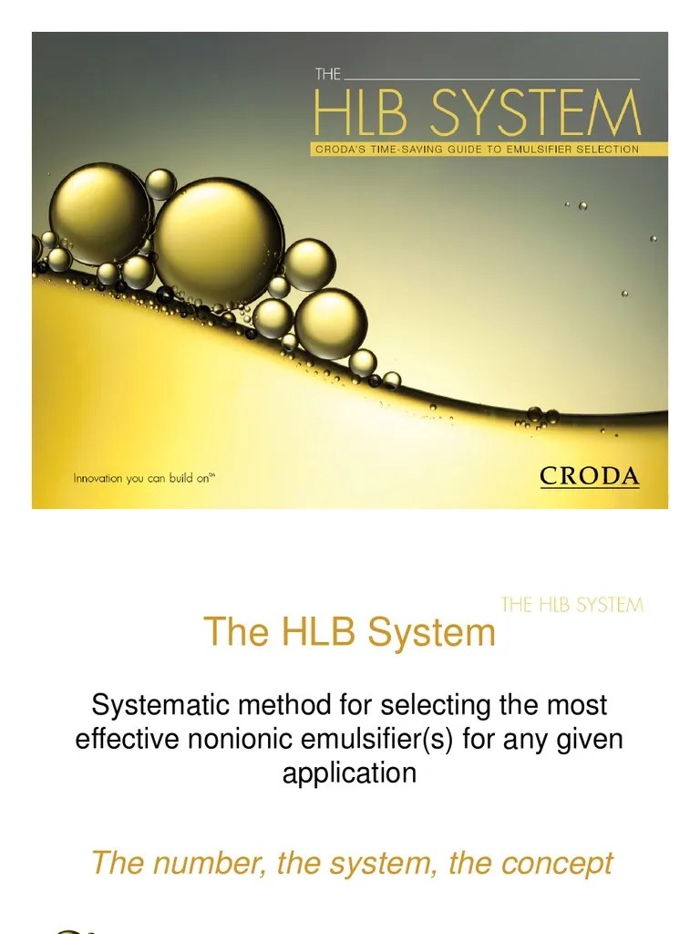 HLB+System Emulsion Surfactant