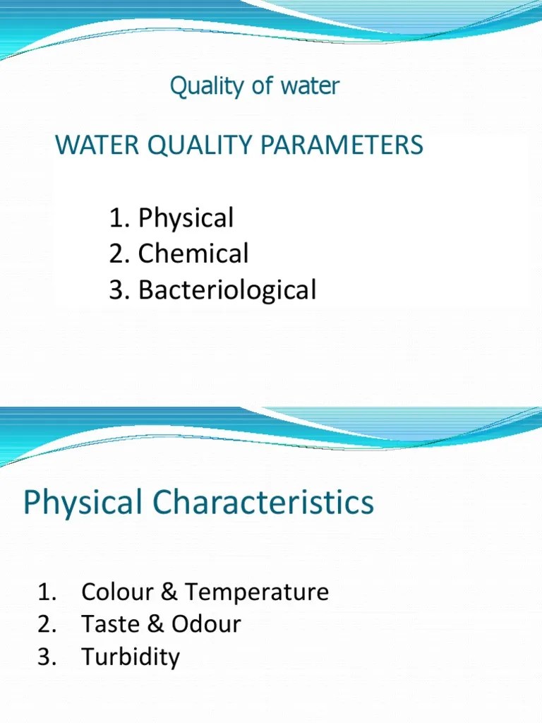 Quality of Water PDF Calcium Water