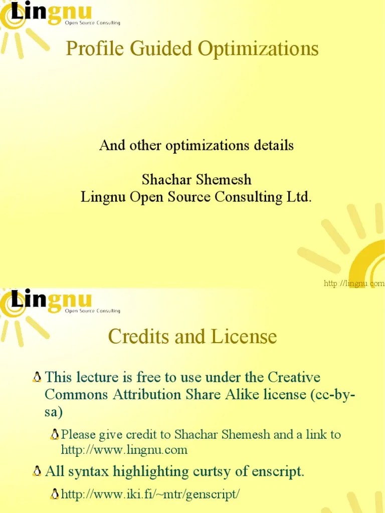 GCC Profile Guided Optimization Program Optimization Central