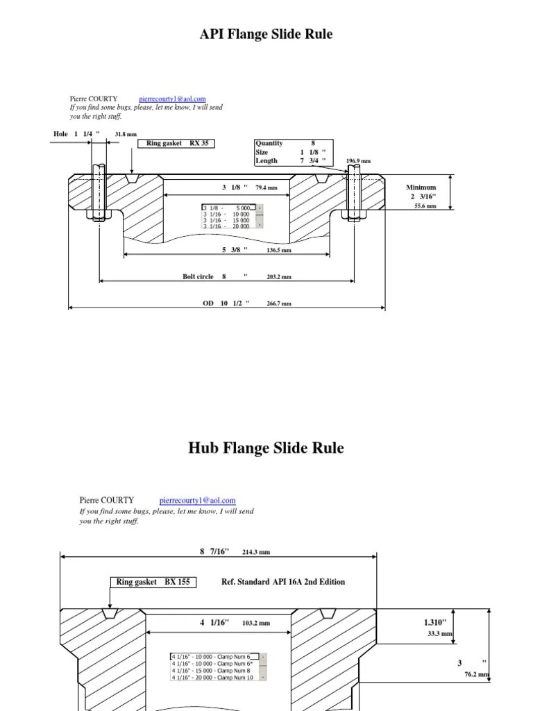 API Flange Slide Rule PDF