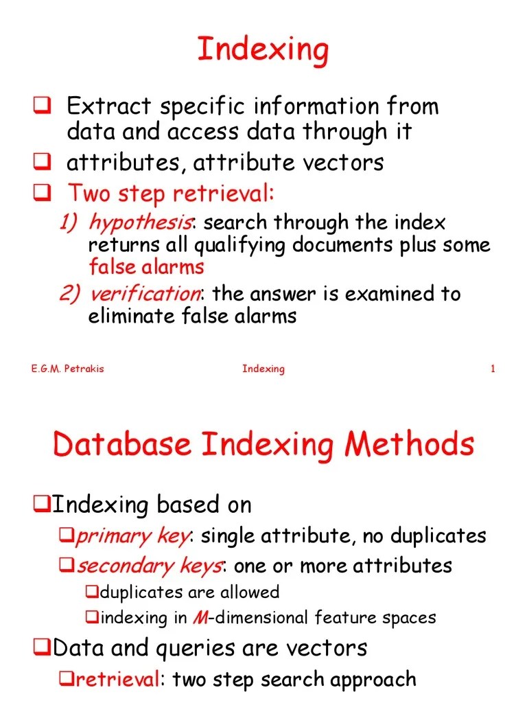 DIFFERENTIAL INDEXING Database Index Information Retrieval Free