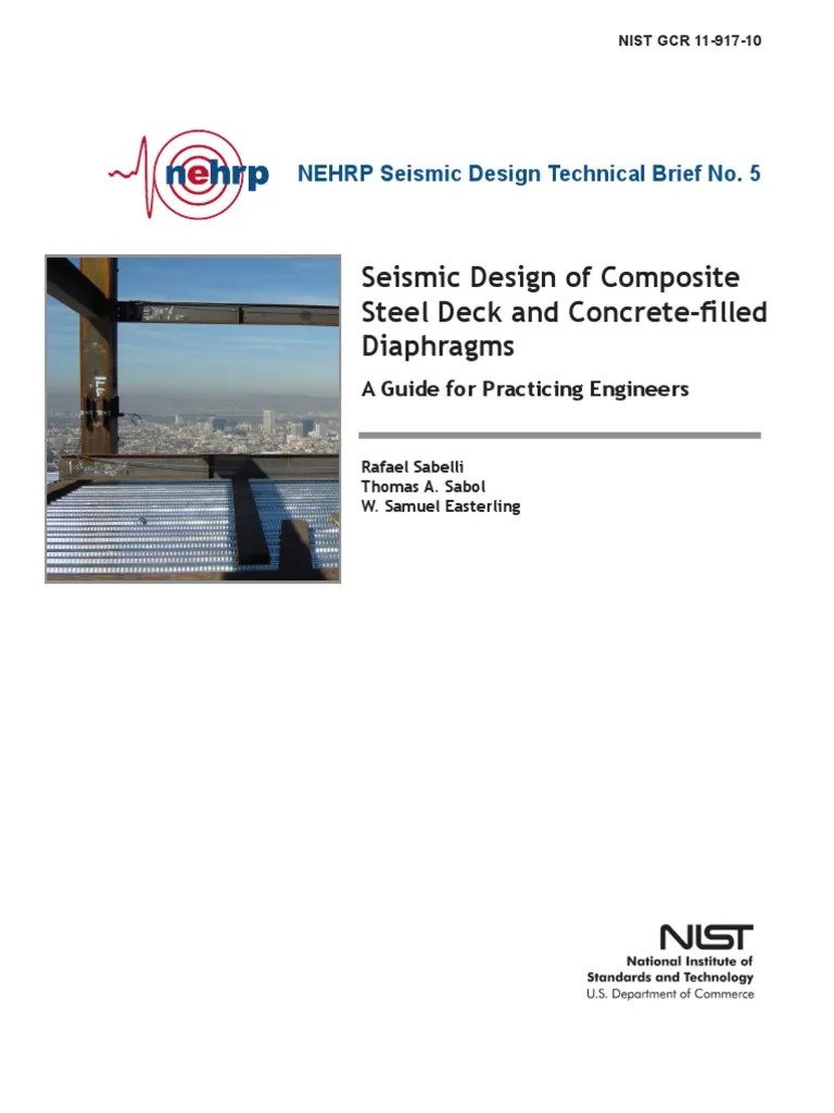 Seismic Design of Composite Steel Deck Diaphragms NEHRP PDF Truss