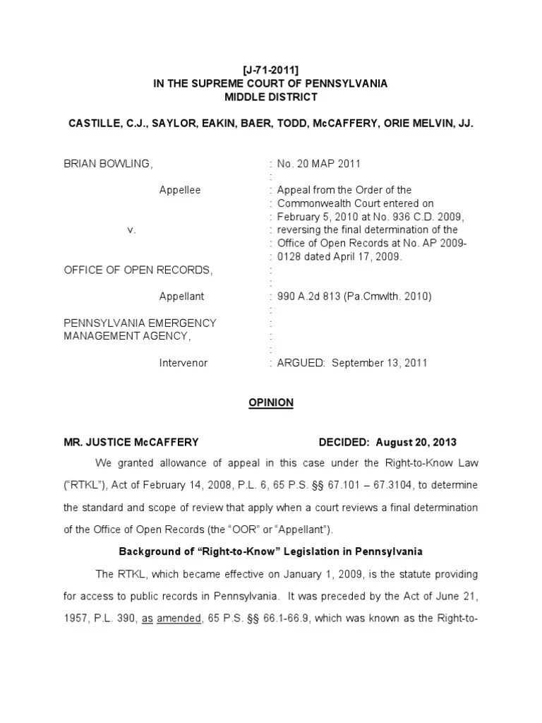 Pa. Supreme Court increases courts' role in open records cases