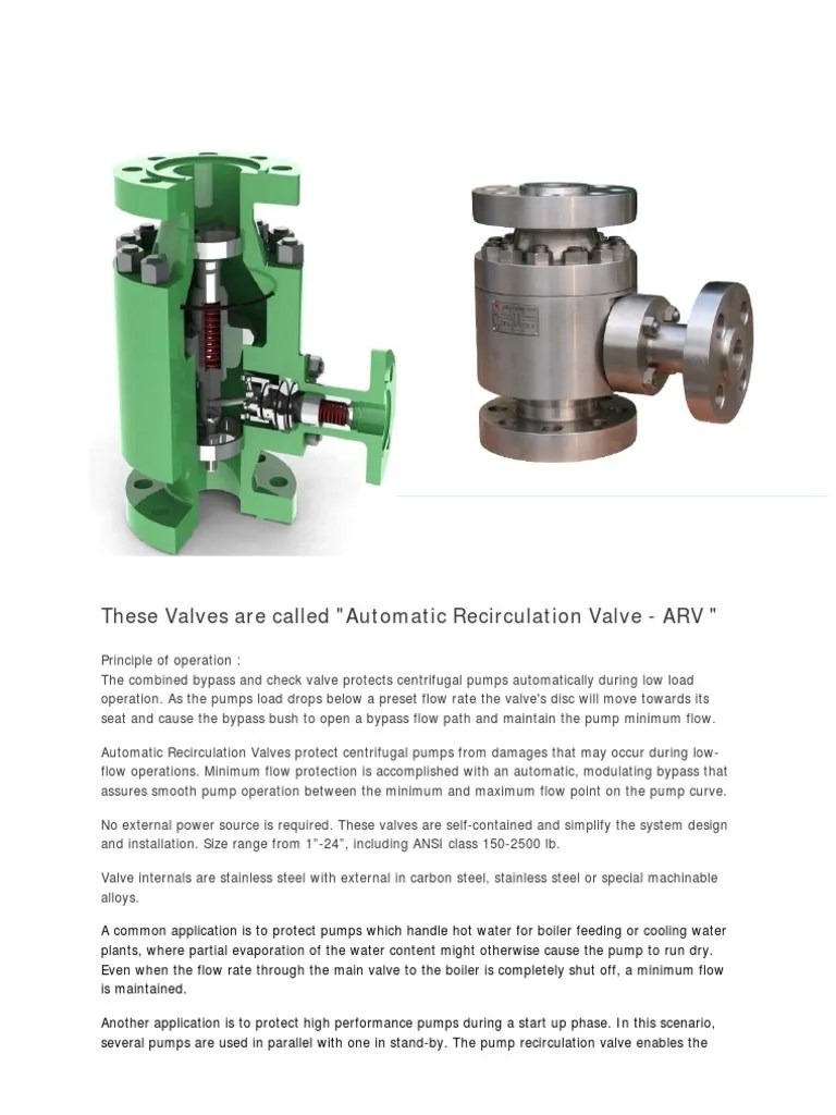 Automatic Recirculation Valve | Valve | Pump