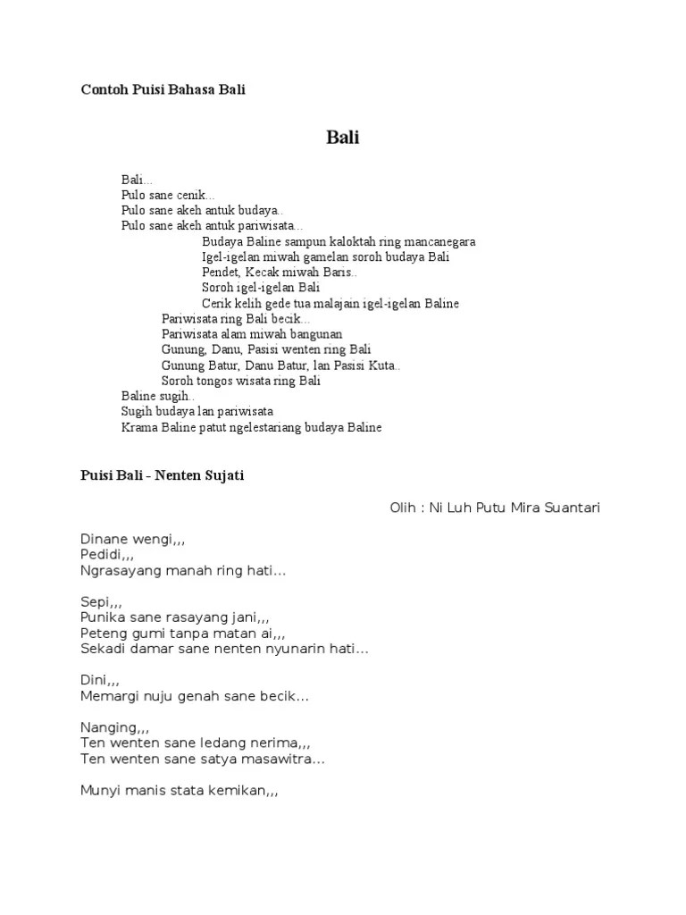Puisi Bali Anyar Tema Kebudayaan - Revisi Id