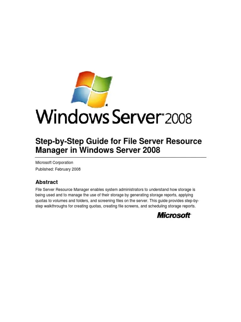 StepByStep Guide For File Server Resource Manager in Windows Server