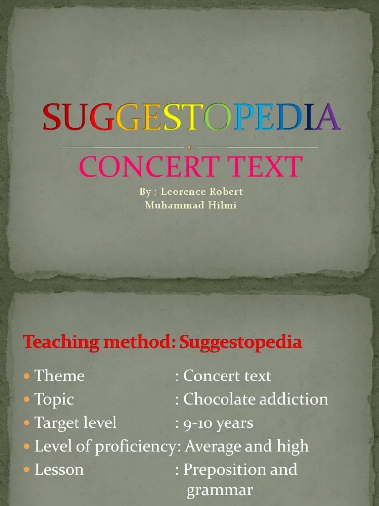 Suggestopedia Lesson Plan