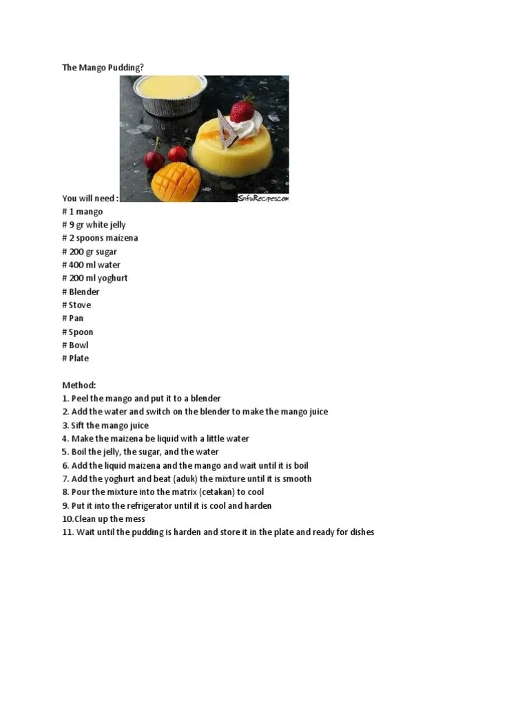Resep Bahasa Inggris Tofu Sausage