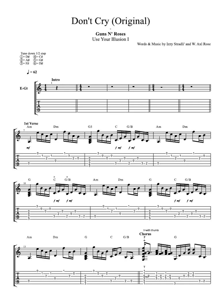 Guns N Roses Dont CryGuitarra4