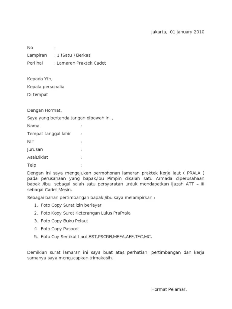 Contoh Surat Lamaran Kerja Pelaut Via Email Bahasa Inggris Info