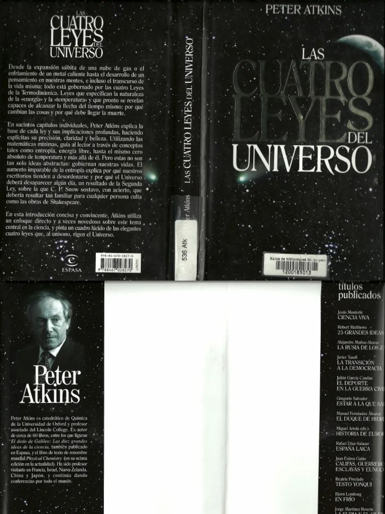 Peter Atkins Las Cuatro Leyes Del Universo PDF Ciencias Naturales