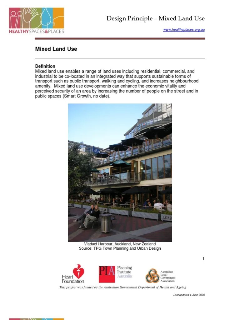 Mixed Land Use criteria Mixed Use Development Public Transport