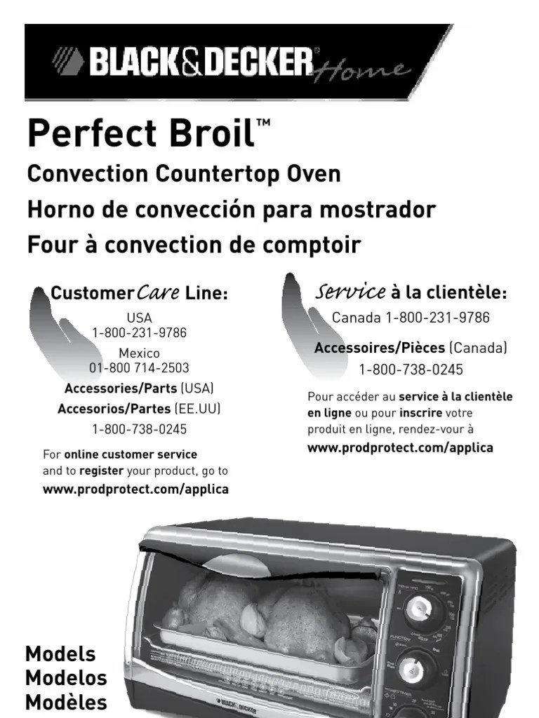 Black n Decker CTO4500S Countertop Convection Oven Manual Oven Grilling