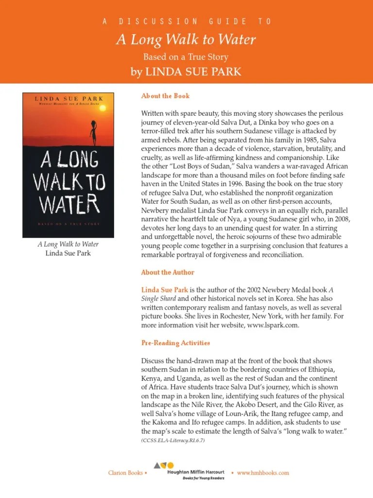 A Long Walk To Water Discussion Guide PDF Narrative Poetry