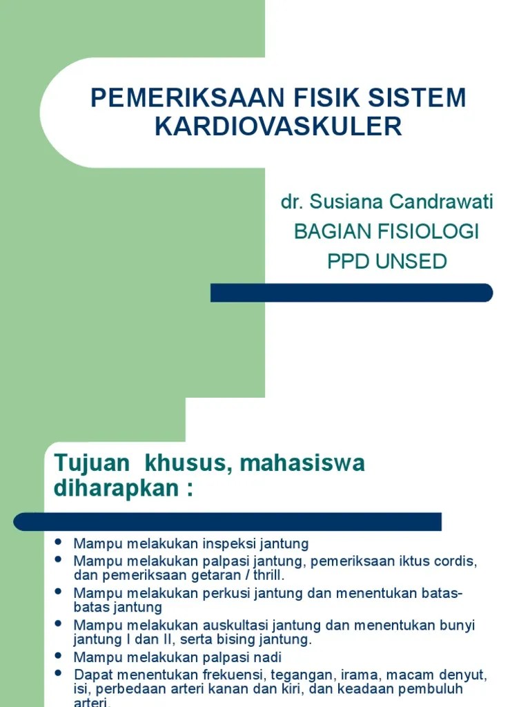 Pemeriksaan Fisik kardiovaskuler