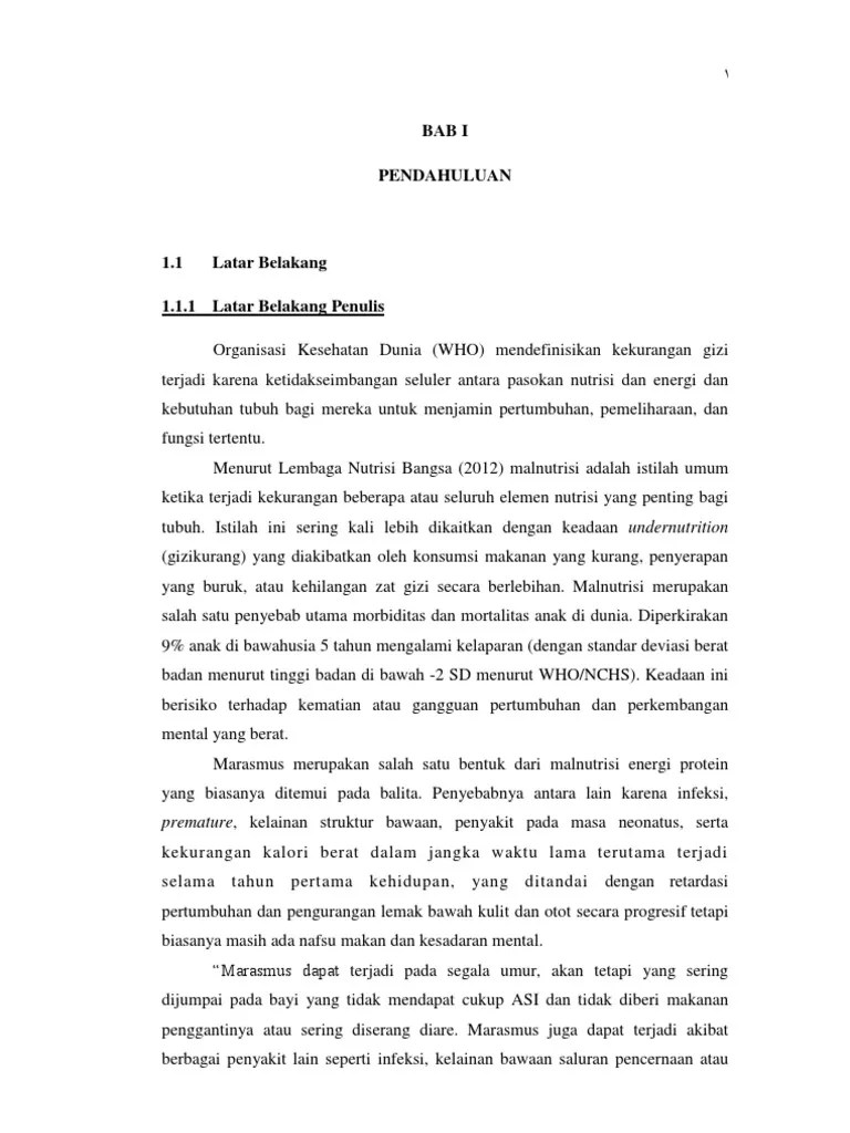 Makalah Marasmus Dan Kwarsiorkor | PDF