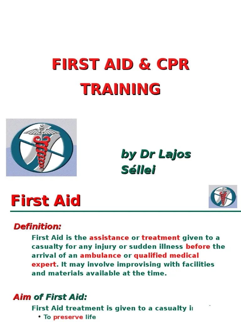 First Aid Training Definition Anna Blog