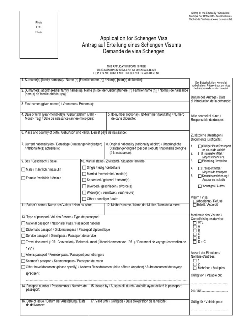 Swiss Visa Application Form Visa (Document) Convention européenne des droits de l'homme
