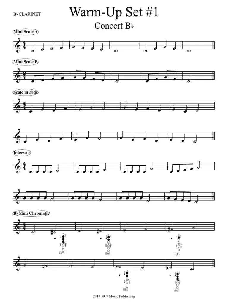Beginning Band WarmUp Concert BFlat Part PDF