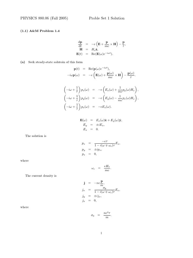 Cha1 4 (Ashcroft and Mermin Mathematical Analysis