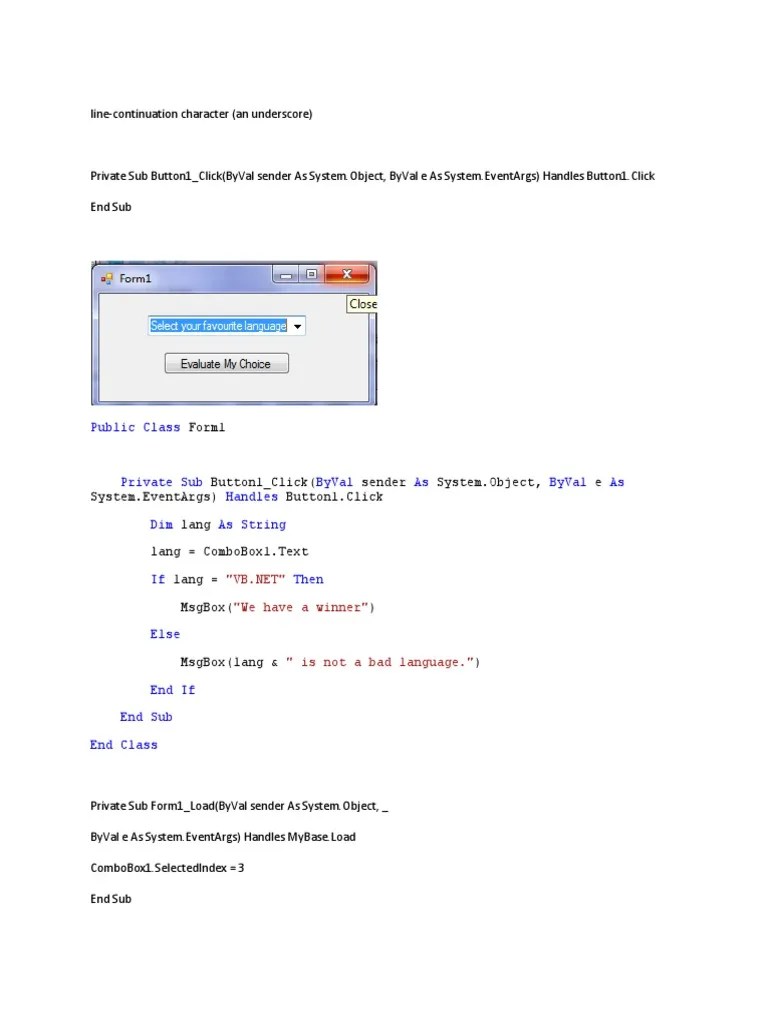 PDF Visual Basic Data Type