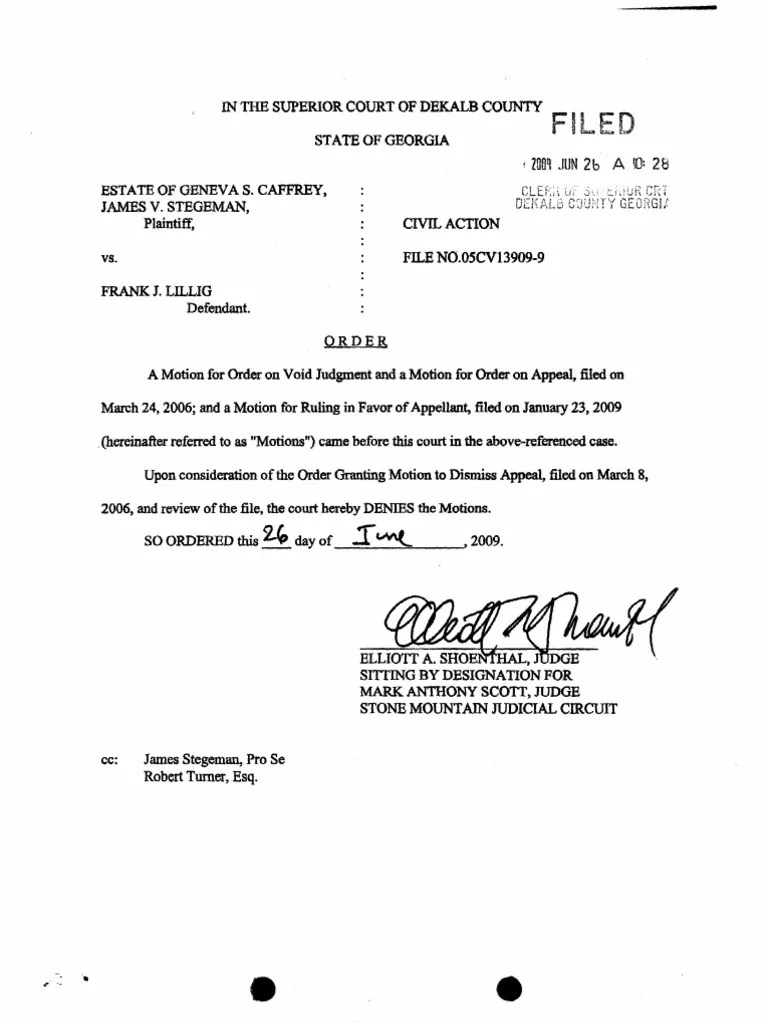 Order on Appeal from Probate Court Lawsuit Probate