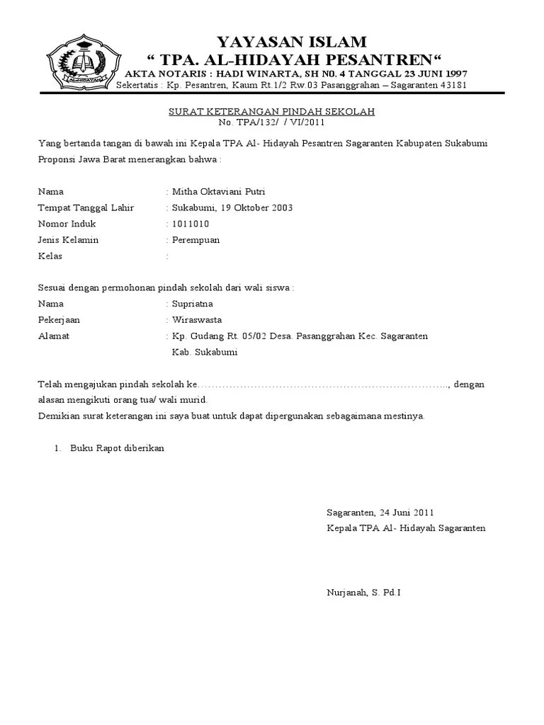 20 Contoh Surat Undangan Rapat Wali Murid Tpa