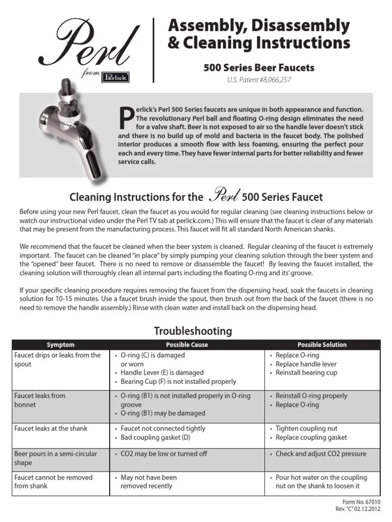 Assembly, Disassembly & Cleaning Instructions