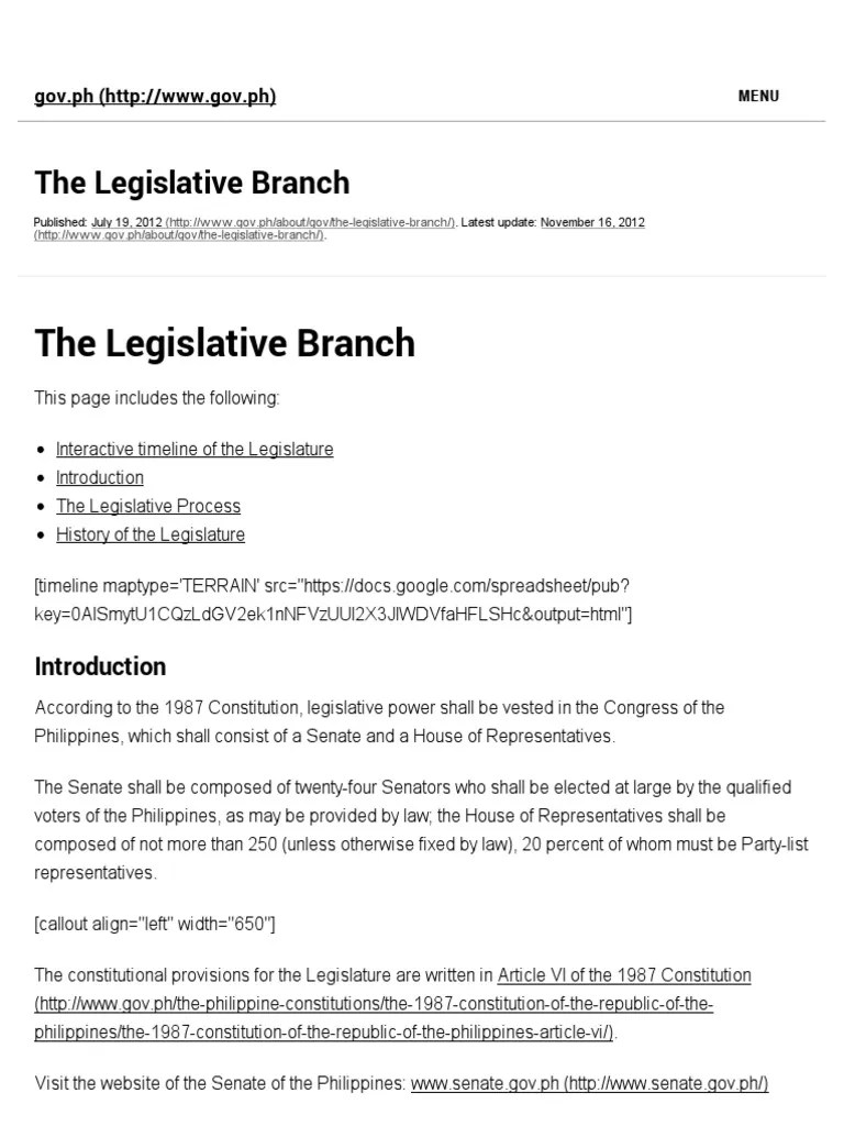 The Legislative Branch PDF