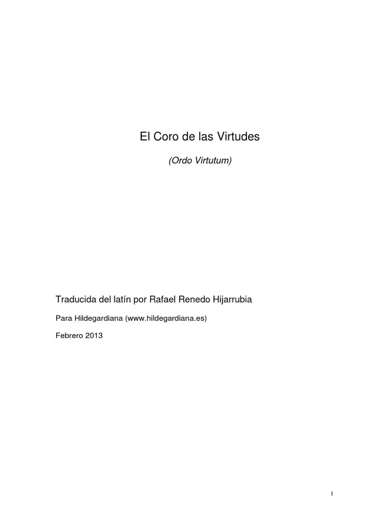 Santa Hildegard Von Bingen Ordo Virtutum Diablo Pecado