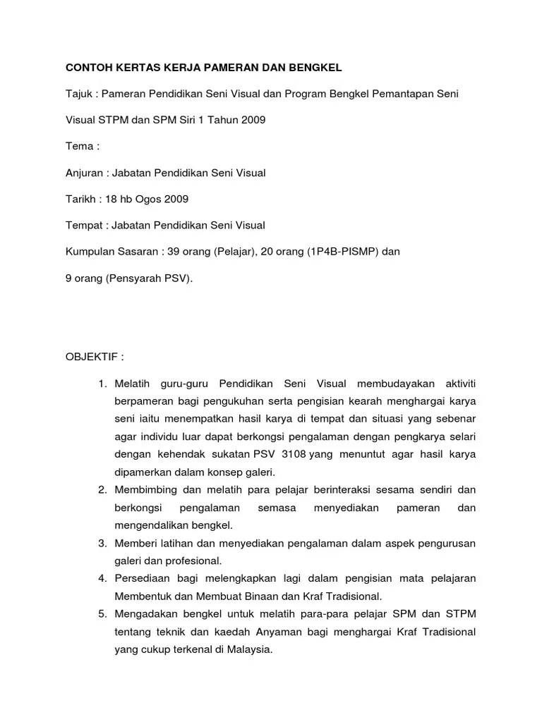 Cara Buat Kertas Kerja Program