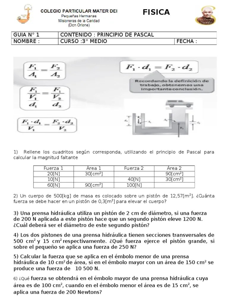 Guia 1 Principio de Pascal
