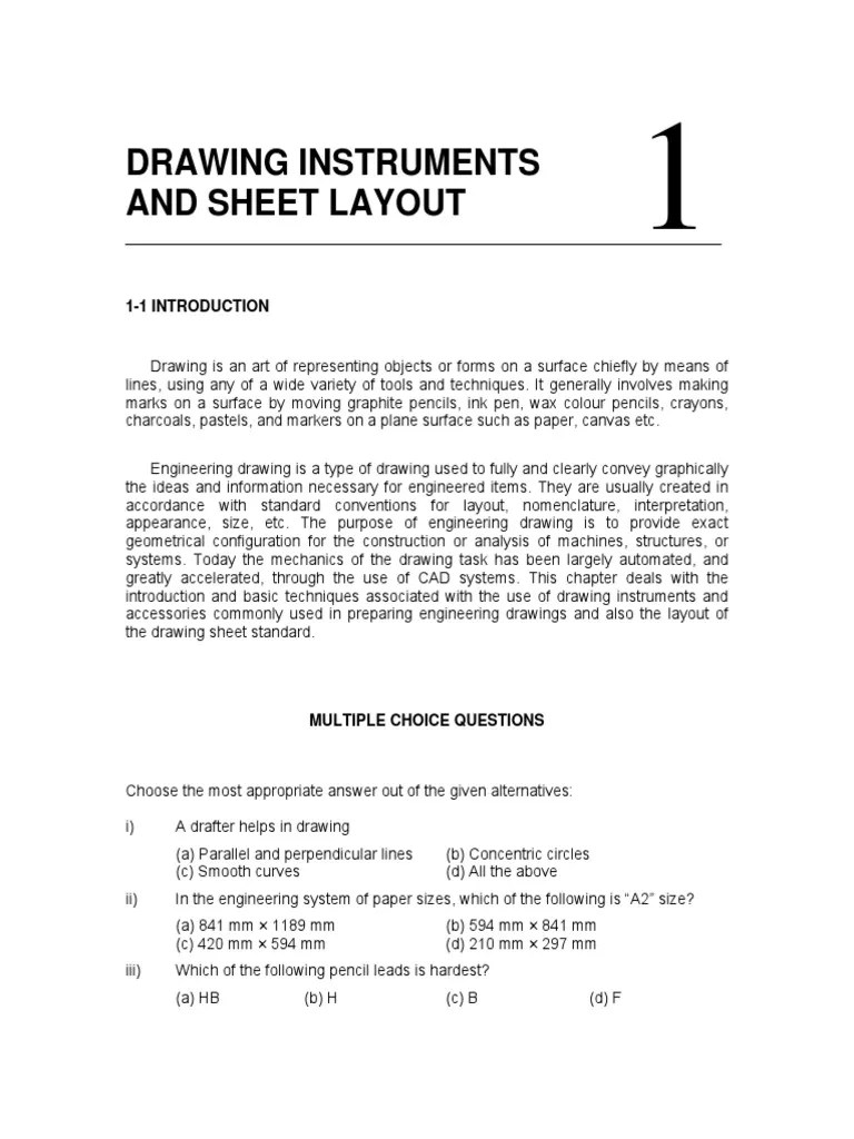 Machine Drawing Mcq