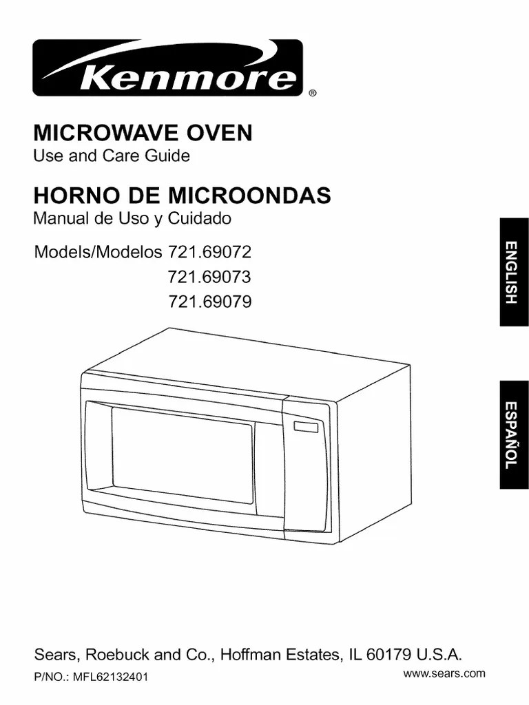 Kenmore Microwave 69072 White 17" 0.7 Cu FT 700 Watts Countertop Oven