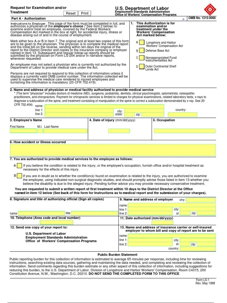 Department of Labor ls1 PDF Chiropractic Health Care