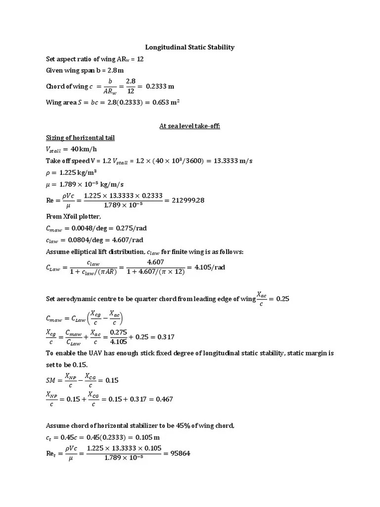 aircraft stability and control Assignment Empennage
