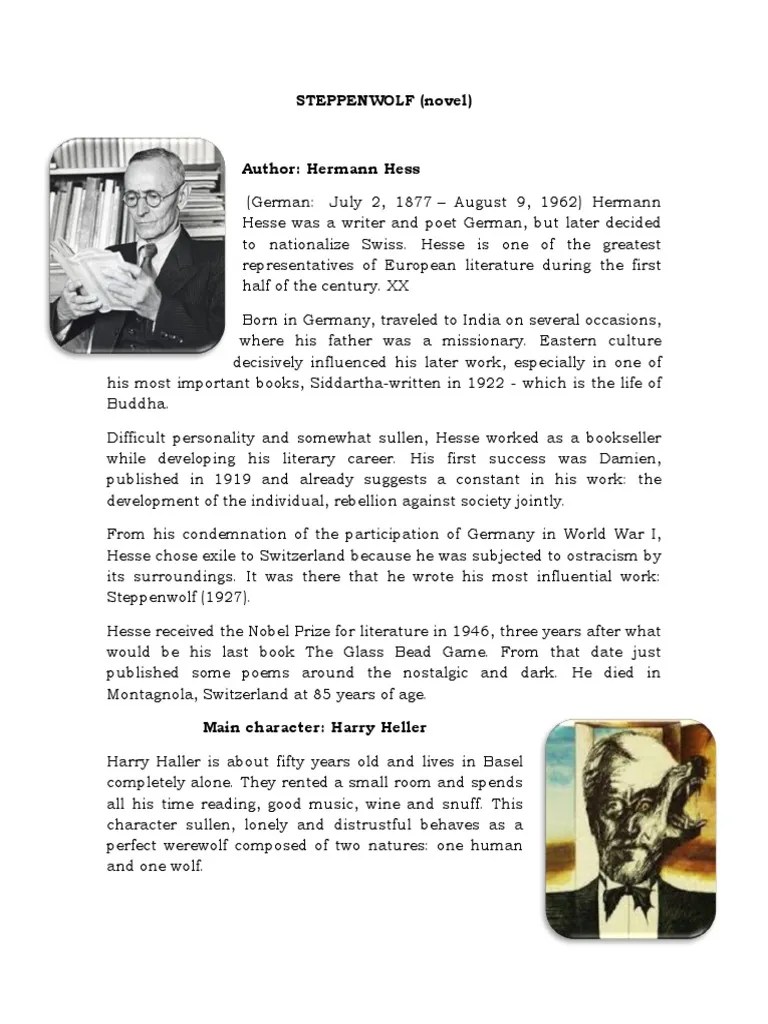 Steppenwolf Hermann Hesse Poetry