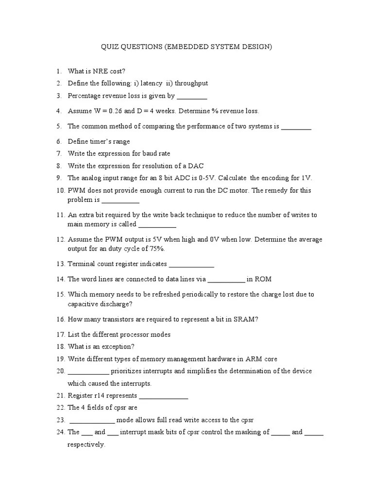 ESD_quiz Arm Architecture Instruction Set Free 30day Trial Scribd