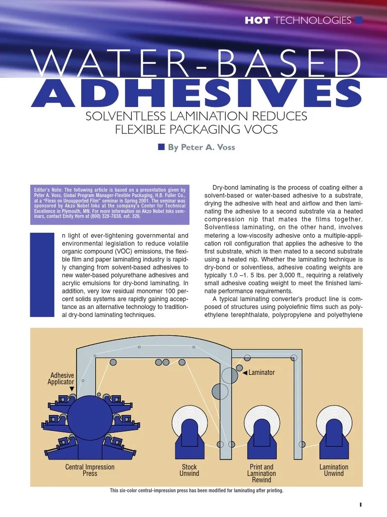 Water Based Adhesives Adhesive Polyurethane