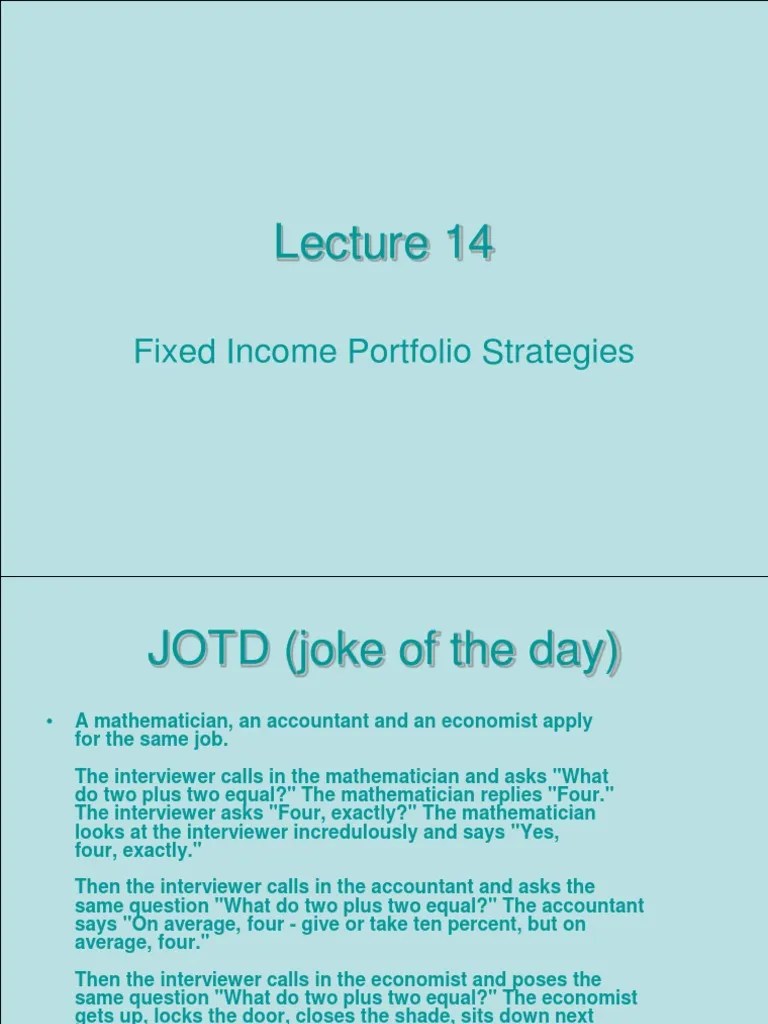 Fixed Portfolio Strategies PDF Yield Curve Bonds (Finance)