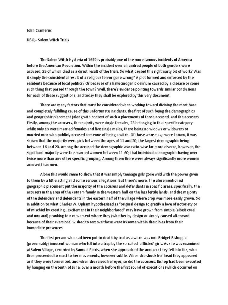 😍 Salem witch trials dbq. Salem DBQ. 20190128