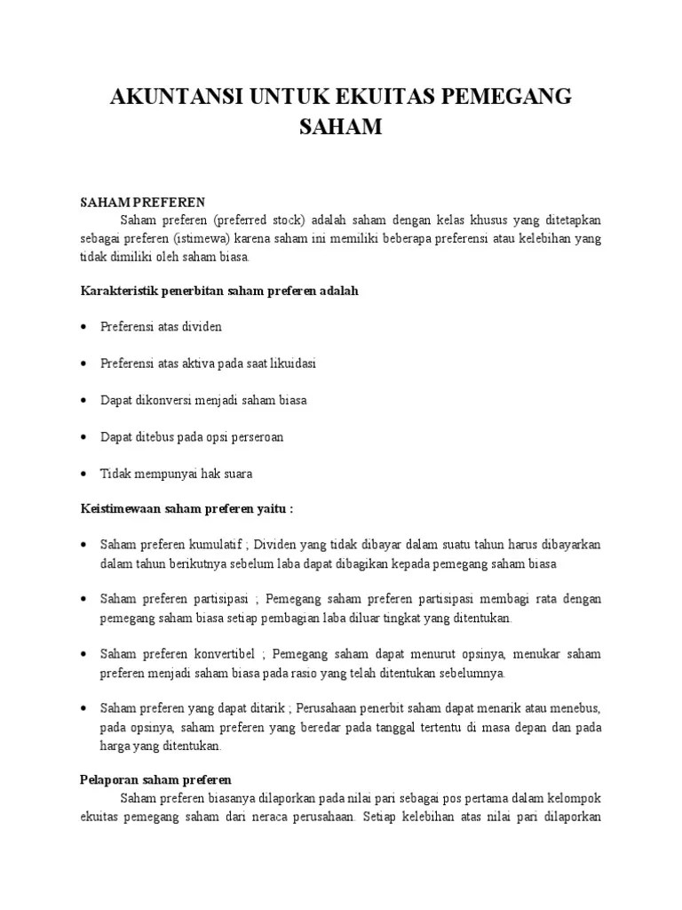 Akuntansi Untuk Ekuitas Pemegang Saham PDF