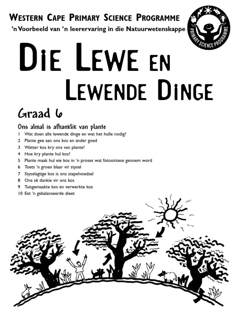 Die Lewe en Lewende Dinge Graad 6 Afrikaans