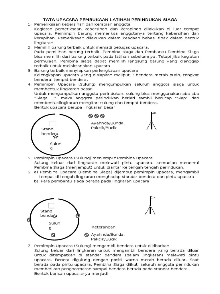 Tata Upacara Pembukaan Dan Penutupan Latihan | PDF