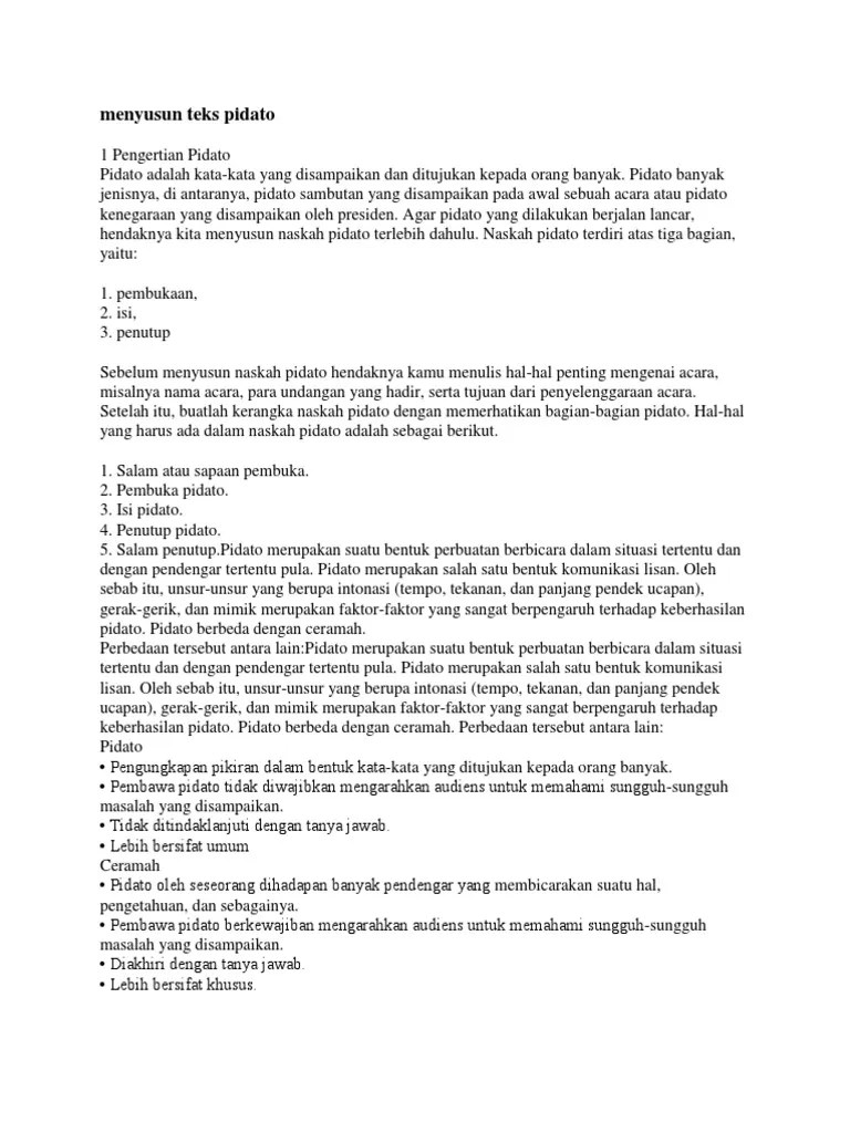 Menyusun Teks Pidato | PDF