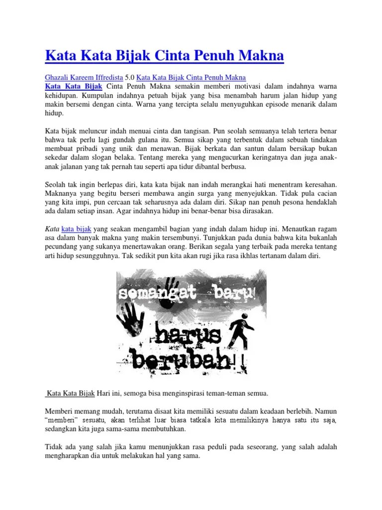 Kata Kata Bijak Cinta Penuh Makna